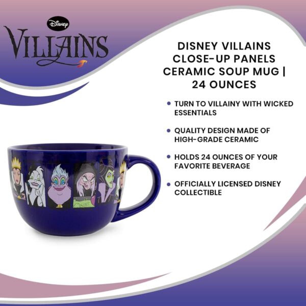 Disney Villains Close-Up Panels Ceramic Mug 24 oz. Large Coffee Cup - Image 4