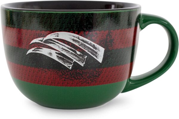 A Nightmare on Elm Street Freddy Krueger Sweater Claws Ceramic Mug  24-Ounce Large Coffee Cup - Image 2