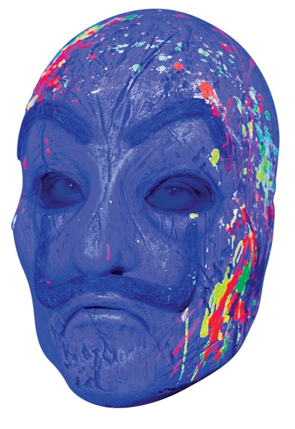 Neon Artist Front Face Latex Mask - Image 2