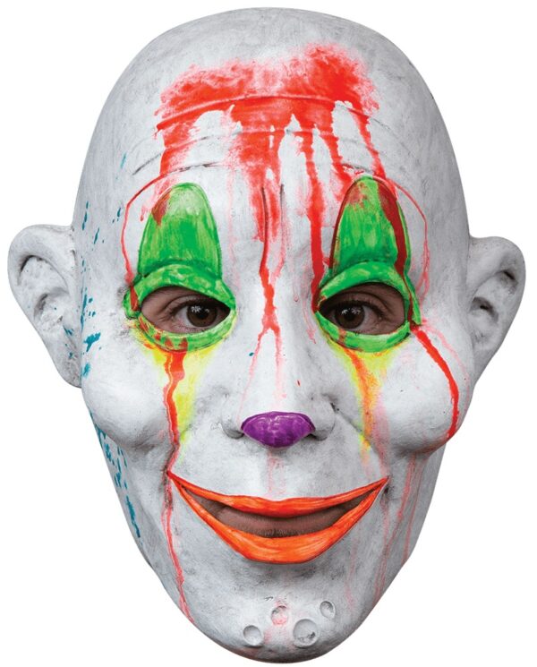 Neon Clown Gang Tiger Black Light Reactive Adult Latex Mask