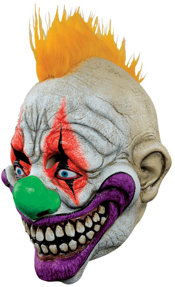 Prankster Neon Clown Black Light Reactive Adult Latex Mask