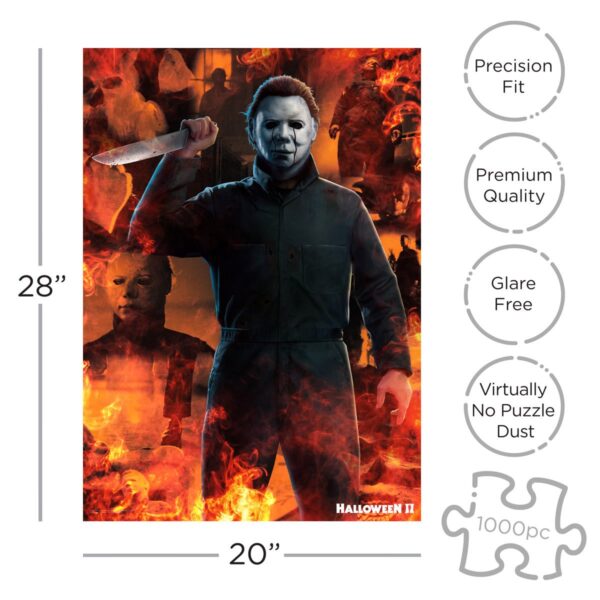 Halloween II Michael Myers Fire 1,000-Piece Puzzlecards - Image 2