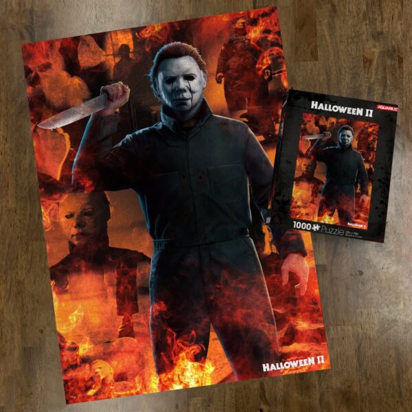 Halloween II Michael Myers Fire 1,000-Piece Puzzlecards - Image 3