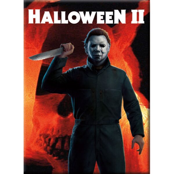 Halloween II Michael Myers Fire Flat Magnet
