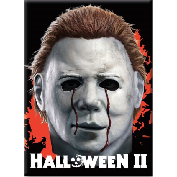 Halloween II Michael Myers Blood Tears Mask Flat Magnet