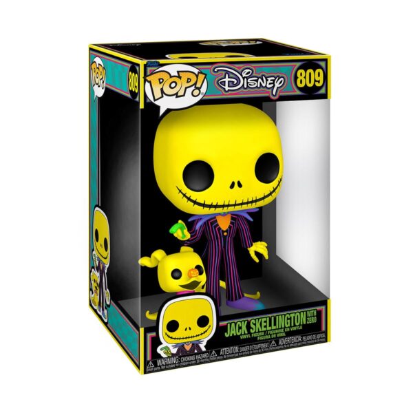The Nightmare Before Christmas Jack with Zero Blacklight 10-Inch Pop! - Image 2