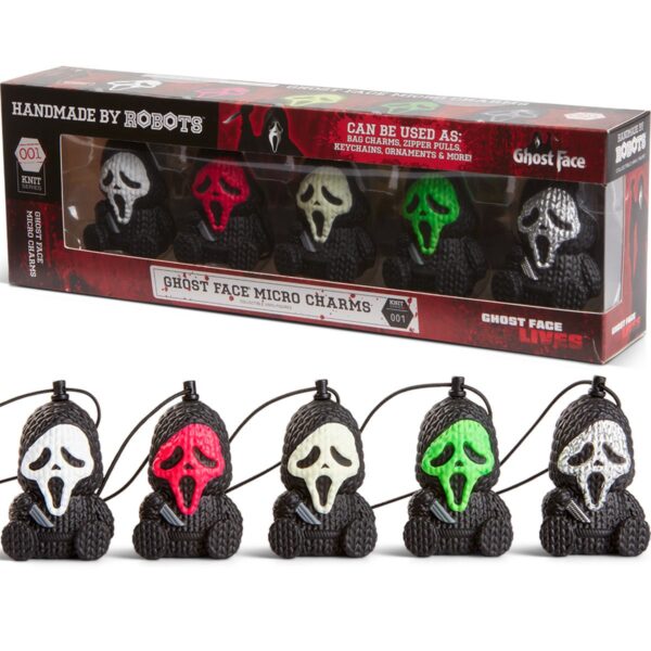 Ghost Face Handmade by Robots Micro Vinyl Figures Charm Set of 5