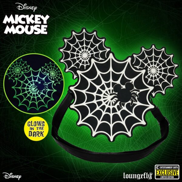 Mickey Mouse Spiderweb Mickey Glow-in-the-Dark Crossbody Purse - Entertainment Earth Exclusive - Image 2