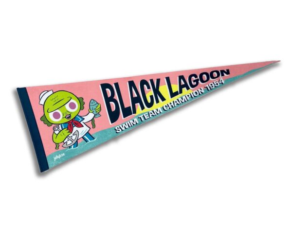 Black Lagoon Swim Team Felt Pennant Flag