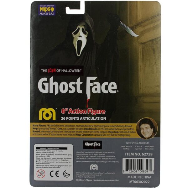 Ghostface - White Skull Face 8-Inch Mego Action Figure - Image 6