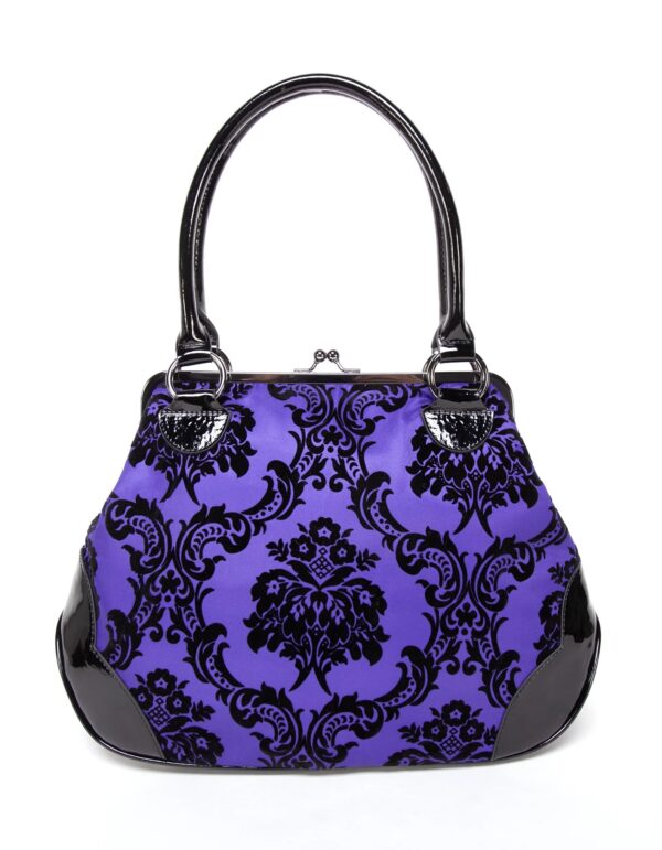 Mistress Kisslock Bag in Purple - Image 2