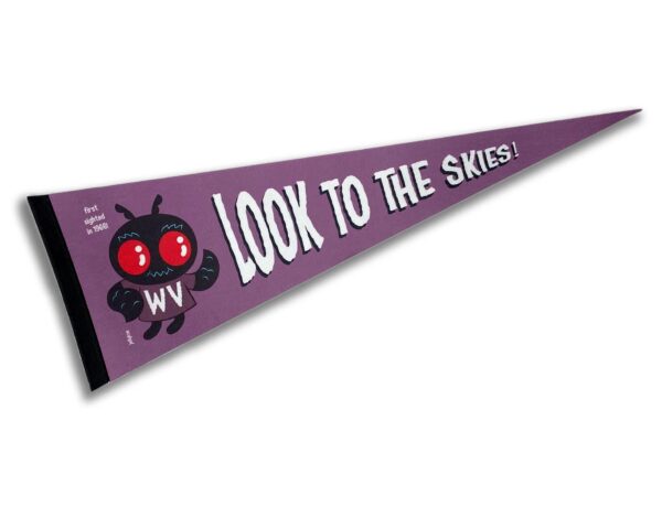 Mothman Felt Pennant Flag