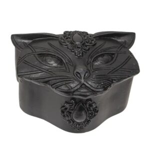 Sacred Black Cat Trinket Box