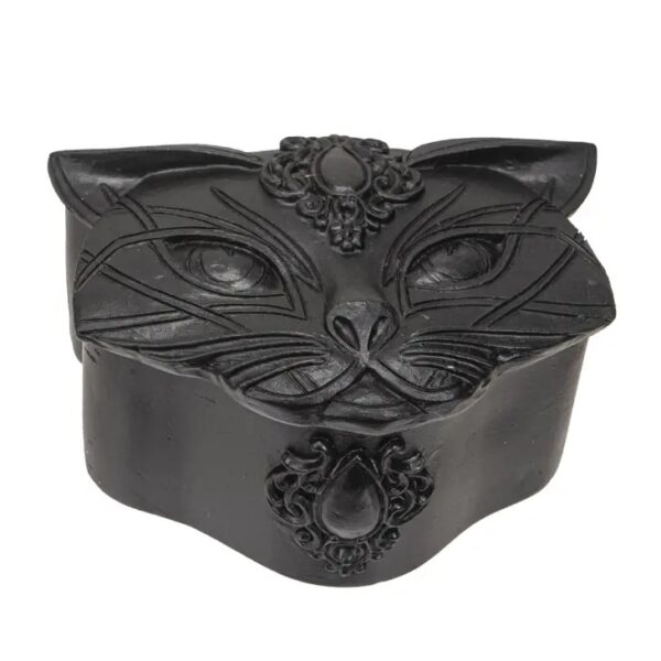 Sacred Black Cat Trinket Box