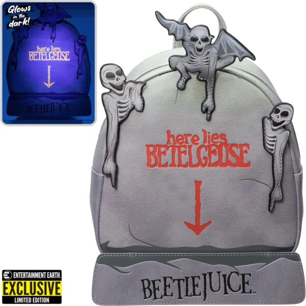 Beetlejuice Tombstone Glow-in-the-Dark Mini-Backpack