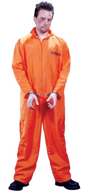 Got Busted Men's Orange Prisoner Jumpsuit