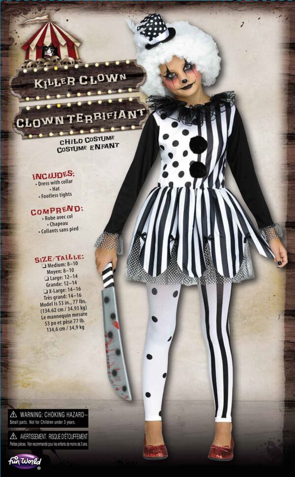 Killer Clown Child Costume - Image 3