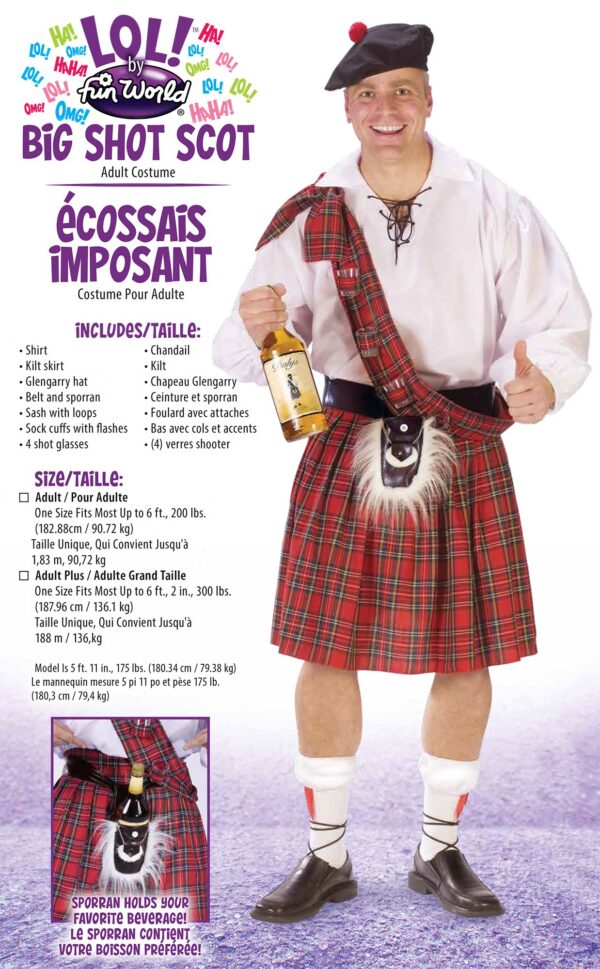 Big Shot Scot Adult Costume - Image 2