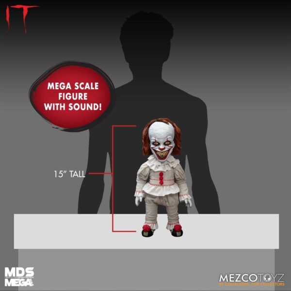 IT: Talking Sinister Pennywise MDS Mega Scale 15-Inch Doll - Image 5