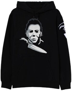 Halloween Michael Myers Hoodie with Chenille Patch