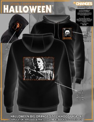 Halloween Michael Myers 3 Patch Adult Hoodie