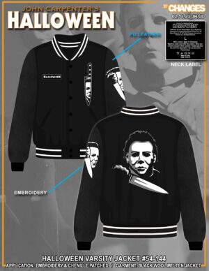 Halloween Michael Myers Adult Varsity Jacket