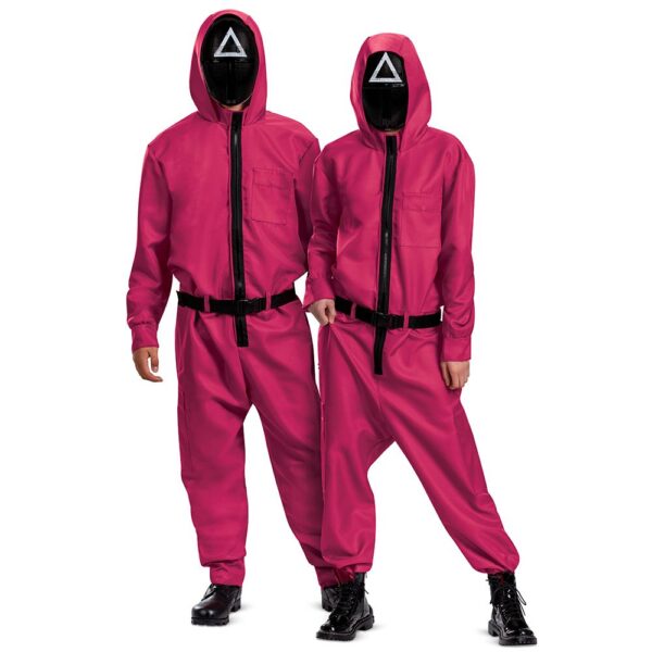 Squid Games Triangle Guard Jumpsuit Adult Costume