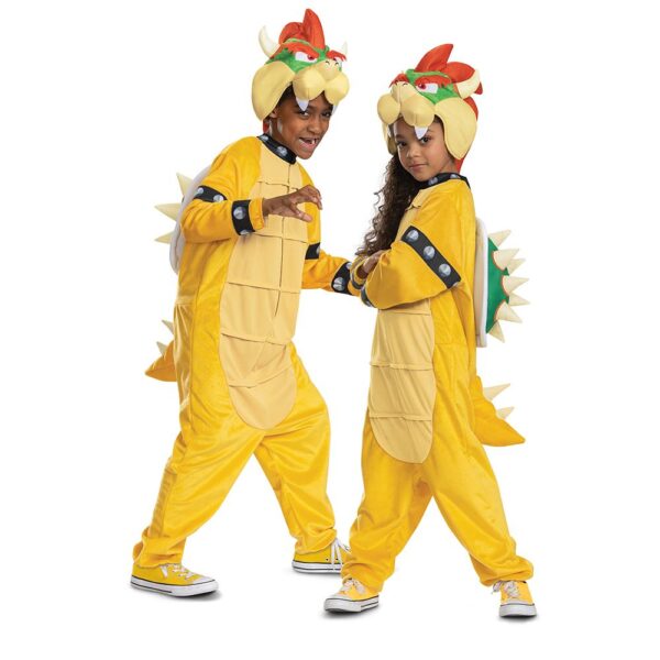 Super Mario Bowser Hooded Jumpsuit Kids Costume