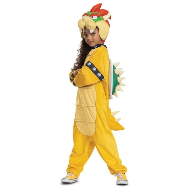 Super Mario Bowser Hooded Jumpsuit Kids Costume - Image 3