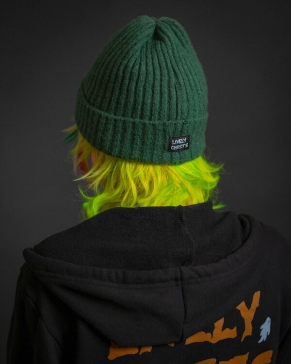 Ghostie Embroidered & Reversible Knit Beanie – Myers Teal - Image 2