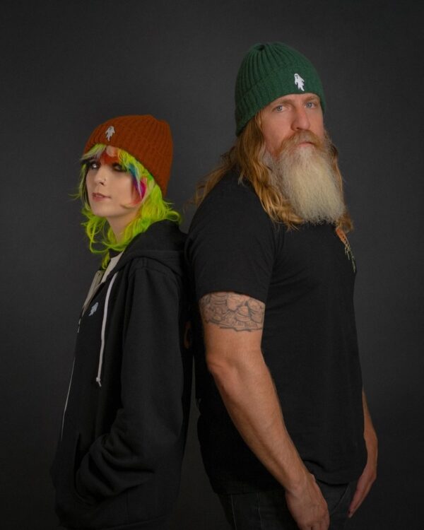 Ghostie Embroidered & Reversible Knit Beanie – Myers Teal - Image 3