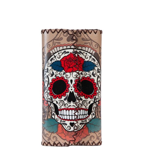 Floral Skull Printed Wallet