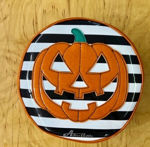 Meet Jack! - Classic Orange Glitter and Stripes Pumpkin Crossbody Bag