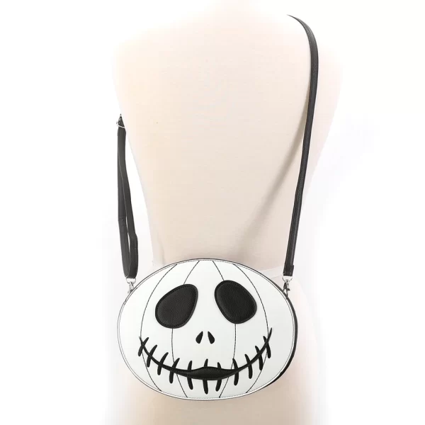 Glow in the Dark White Jack O Lantern Shoulder Bag - Image 5