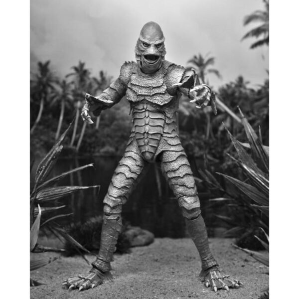 Universal Monsters Ultimate Creature from the Black Lagoon Black and White Version 7-Inch Action Figure - Image 3