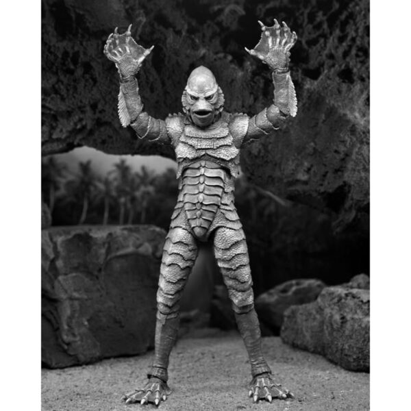 Universal Monsters Ultimate Creature from the Black Lagoon Black and White Version 7-Inch Action Figure - Image 7