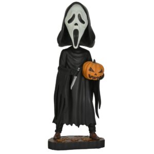 Ghost Face with Pumpkin Head Knocker Bobblehead