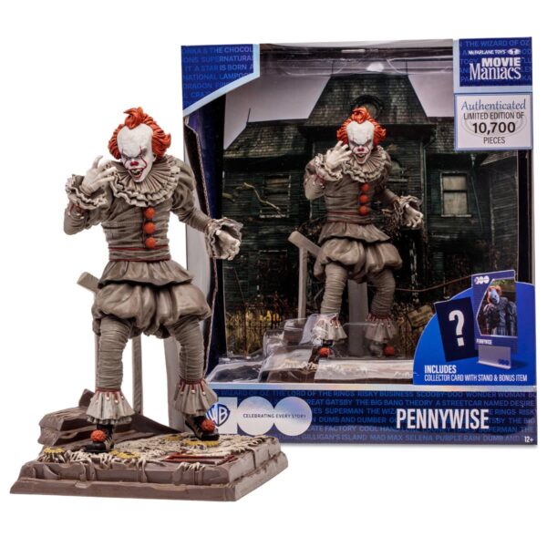 IT Chapter Two Movie Maniacs WB 100 Pennywise 6" Limited Edition Figure - Image 4