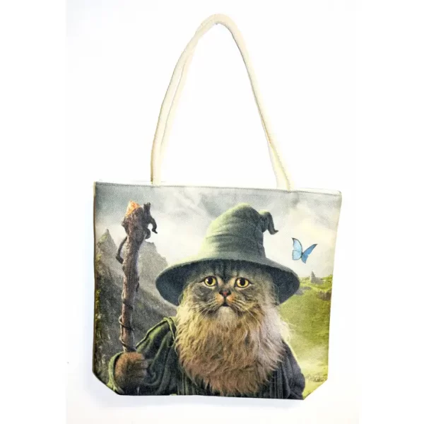 Catdalf Jute Tote Bag