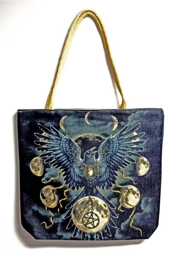 Sinister Wings Jute Tote Bag