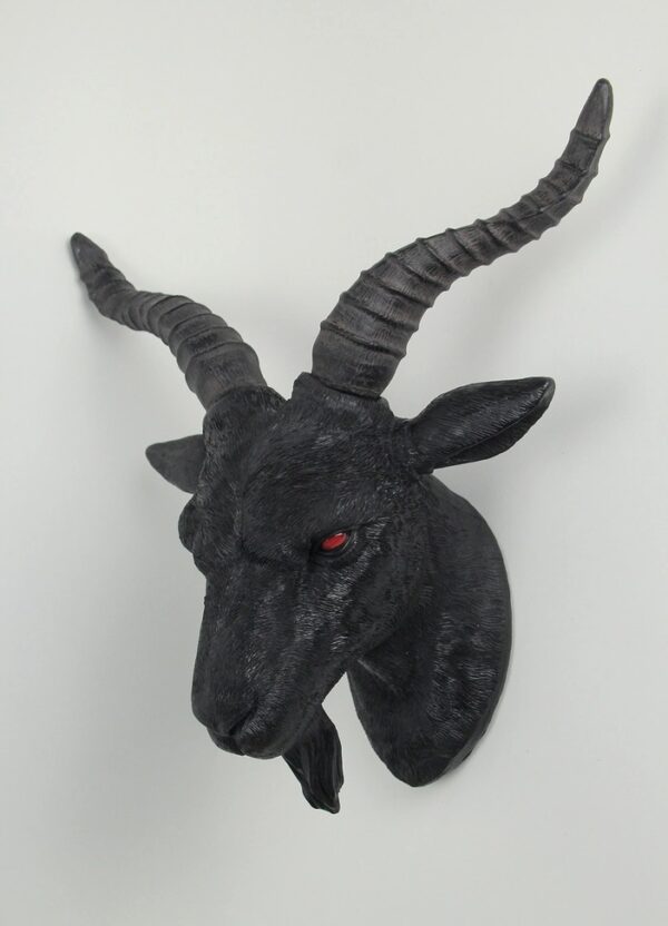 Black Baphomet Goat Head Wall Hanging - Image 2