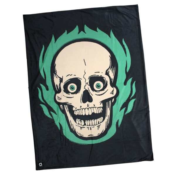 Beistle Flaming Skull Throw Blanket