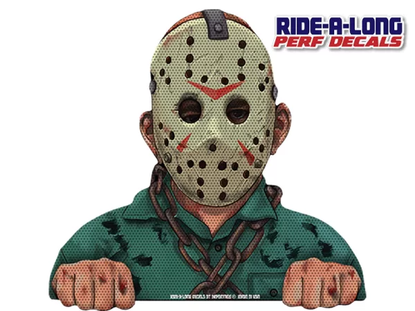 Machete Killer in Chains *RIDE A LONG* Perforated Decal - Image 2