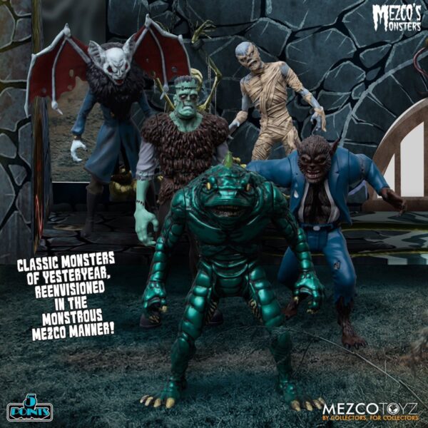 Mezco's Monsters Tower of Fear 5 Points Action Figures Deluxe Set - Image 9