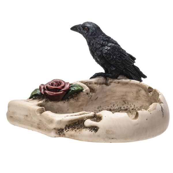 Raven on Skull Ashtray - Image 2
