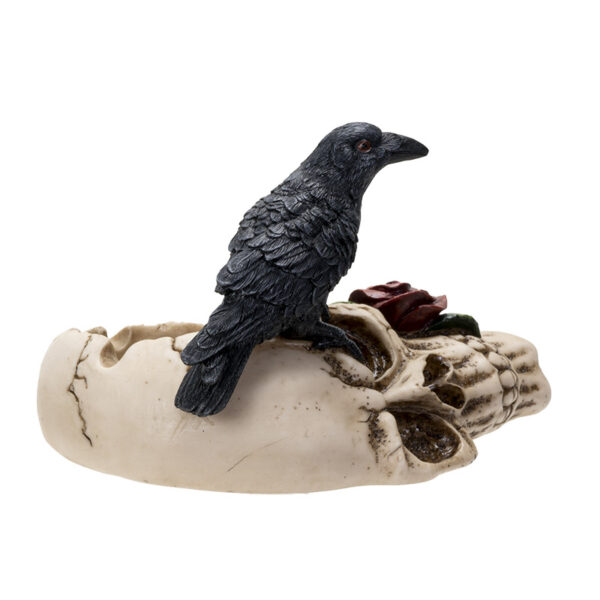 Raven on Skull Ashtray - Image 4