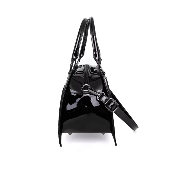 Damask Bat Handbag in Red - Image 3