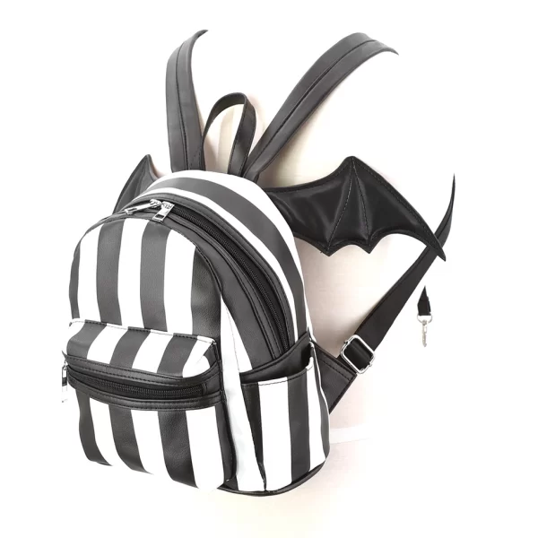 Bat Wing Striped Mini Backpack - Image 3