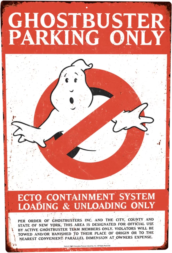 Ghostbusters - Parking Metal Sign