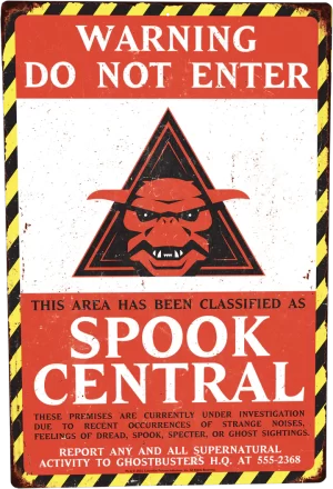 Ghostbusters - Spook Central Metal Sign
